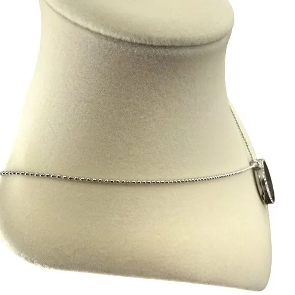 Origami Owl Crystal Locket Necklace Silver 30” Long "B" Charm Inscription READ - Picture 7 of 15